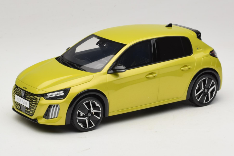 Peugeot E-208 GT Jaune Agueda Otto 1:18 OT1164 Żywica