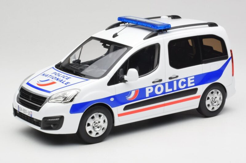 Peugeot Partner Police Niebieski Norev 1:18 184891 Metal