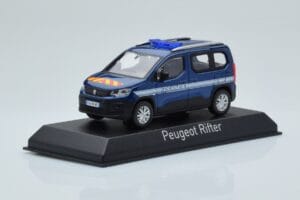Peugeot Rifter Gendarmerie Otremer Niebieski Norev 1:43 479064 Metal — zdjęcie 2 z 4