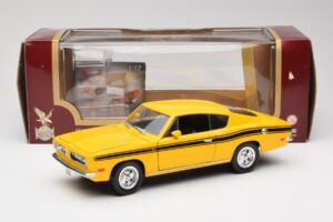 Plymouth Barracuda Żółty Road Legends 1:18 92178 Metal — zdjęcie 8 z 8