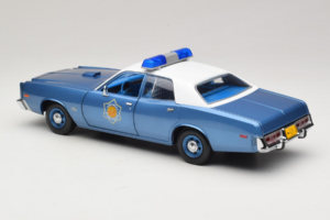 Plymouth Fury Police Pursuit Smokey and the Bandit GreenLight 1:18 19044 Metal — zdjęcie 7 z 8