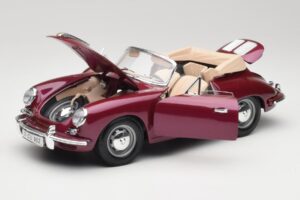 Porsche 356B Kabriolet Bakłażan Bburago 1:18 3021-M4 Metal — zdjęcie 2 z 8