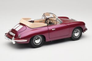 Porsche 356B Kabriolet Bakłażan Bburago 1:18 3021-M4 Metal — zdjęcie 3 z 8