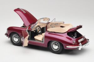 Porsche 356B Kabriolet Bakłażan Bburago 1:18 3021-M4 Metal — zdjęcie 5 z 8