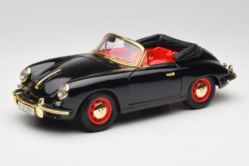 Porsche 356B Kabriolet Czarny Bburago 1:18 3031D Metal