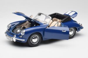 Porsche 356B Kabriolet Niebieski Bburago 1:18 3051 Metal — zdjęcie 2 z 8