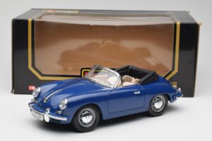 Porsche 356B Kabriolet Niebieski Bburago 1:18 3051 Metal — zdjęcie 8 z 8