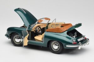 Porsche 356B Kabriolet Zielony Bburago 1:18 3051-M1 Metal — zdjęcie 5 z 8