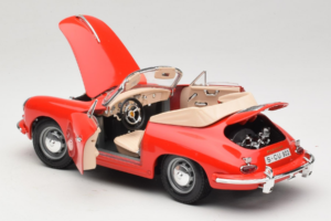 Porsche 356B Kabriolet Czerwony Tchibo 1:18 45703 Metal — zdjęcie 5 z 8
