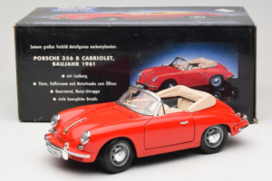 Porsche 356B Kabriolet Czerwony Tchibo 1:18 45703 Metal — zdjęcie 8 z 8