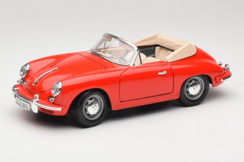 Porsche 356B Kabriolet Czerwony Tchibo 1:18 45703 Metal