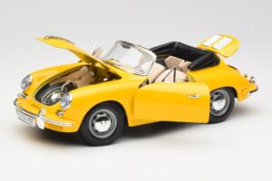 Porsche 356B Kabriolet Żółty Bburago 1:18 3031 Metal — zdjęcie 2 z 8