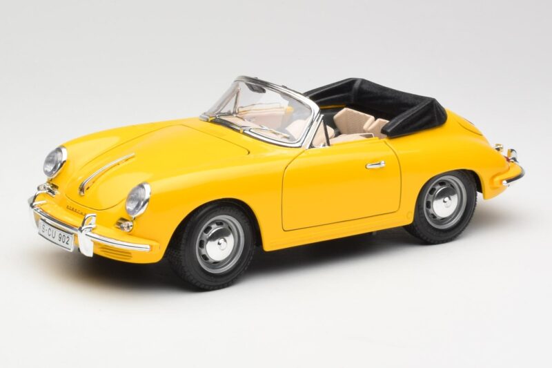 Porsche 356B Kabriolet Żółty Bburago 1:18 3031 Metal