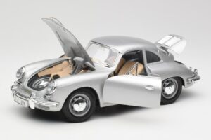 Porsche 356B Srebrny Bburago 1:18 3021-M1 Metal — zdjęcie 2 z 8