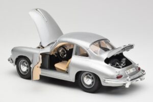 Porsche 356B Srebrny Bburago 1:18 3021-M1 Metal — zdjęcie 5 z 8