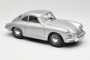 Porsche 356B Srebrny Bburago 1:18 3021-M1 Metal — zdjęcie 6 z 8