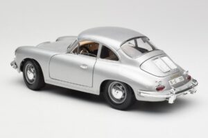 Porsche 356B Srebrny Bburago 1:18 3021-M1 Metal — zdjęcie 7 z 8