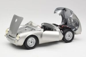 Porsche 550 A Spyder Srebrny Maisto 1:18 50314 Metal — zdjęcie 2 z 8