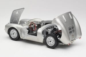 Porsche 550 A Spyder Srebrny Maisto 1:18 50314 Metal — zdjęcie 5 z 8