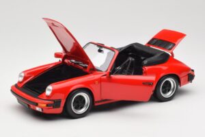 Porsche 911 930 Carrera 3.2 Cabriolet Guards Red Minichamps 1:18 110063030 Metal — zdjęcie 2 z 8