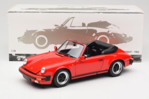 Porsche 911 930 Carrera 3.2 Cabriolet Guards Red Minichamps 1:18 110063030 Metal — zdjęcie 8 z 8