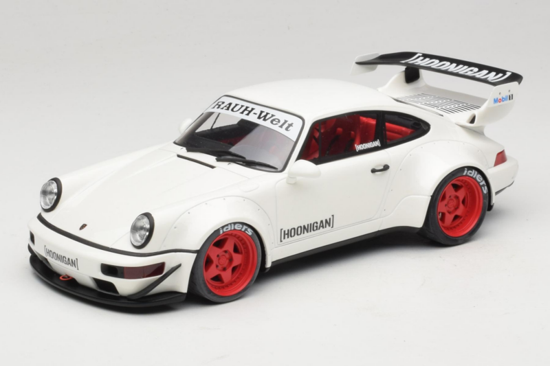 Porsche 911 964 RWB Hoonigan Biały GT Spirit 1:18 GT732 Żywica