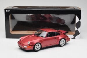 Porsche 911 964 Turbo Czerwony Minichamps 1:18 155069102 Metal — zdjęcie 6 z 6