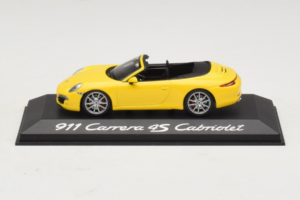 Porsche 911 991 Carrera 4S Kabriolet Żółty Minichamps 1:43 WAP0201120C Metal
