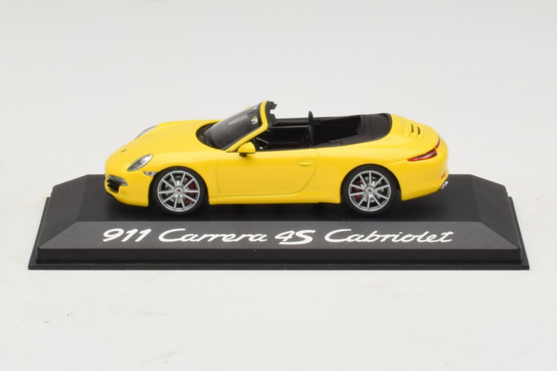 Porsche 911 991 Carrera 4S Kabriolet Żółty Minichamps 1:43 WAP0201120C Metal