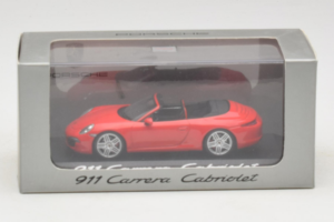Porsche 911 991 Carrera Kabriolet Czerwony Minichamps 1:43 WAP0200120C Metal — zdjęcie 4 z 4