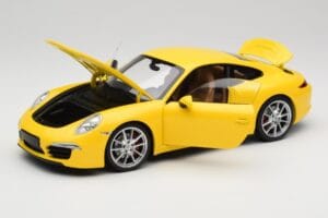 Porsche 911 991 Carrera S Racing Yellow Minichamps 1:18 100061021 Metal — zdjęcie 2 z 8