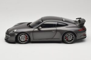 Porsche 911 991 GT3 Grey Metallic Minichamps 1:18 110062720 Metal — zdjęcie 4 z 8