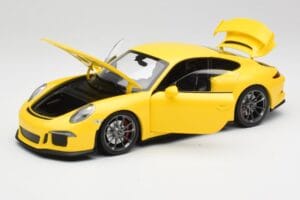 Porsche 911 991 GT3 Racing Żółty i Srebrne Koła Minichamps 1:18 110062722 Metal — zdjęcie 2 z 8