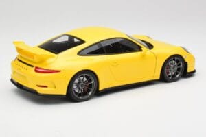Porsche 911 991 GT3 Racing Żółty i Srebrne Koła Minichamps 1:18 110062722 Metal — zdjęcie 3 z 8