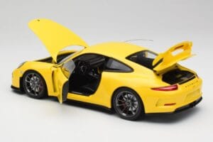 Porsche 911 991 GT3 Racing Żółty i Srebrne Koła Minichamps 1:18 110062722 Metal — zdjęcie 5 z 8