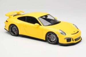 Porsche 911 991 GT3 Racing Żółty i Srebrne Koła Minichamps 1:18 110062722 Metal — zdjęcie 6 z 8