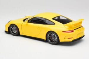 Porsche 911 991 GT3 Racing Żółty i Srebrne Koła Minichamps 1:18 110062722 Metal — zdjęcie 7 z 8