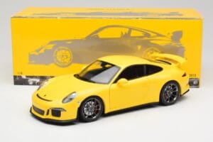 Porsche 911 991 GT3 Racing Żółty i Srebrne Koła Minichamps 1:18 110062722 Metal — zdjęcie 8 z 8