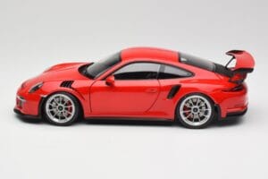 Porsche 911 991 GT3 RS Guards Czerwony Srebrne Felgi AUTOart 1:18 78165 Metal — zdjęcie 4 z 8