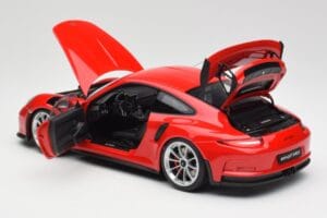 Porsche 911 991 GT3 RS Guards Czerwony Srebrne Felgi AUTOart 1:18 78165 Metal — zdjęcie 5 z 8