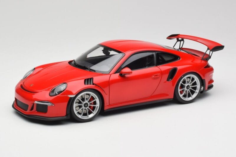 Porsche 911 991 GT3 RS Guards Czerwony Srebrne Felgi AUTOart 1:18 78165 Metal