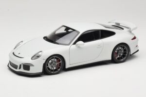 Porsche 911 991 GT3 Biały Z Srebrnymi Felgami Minichamps 1:18 113062721 Metal