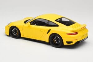 Porsche 911 991 Turbo S Żółty Z Czarnymi Felgami Minichamps 1:18 110062321 Metal — zdjęcie 7 z 8