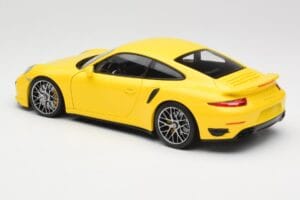 Porsche 911 991 Turbo S Żółty Ze Srebrnymi Felgami Minichamps 1:18 110062322 Metal — zdjęcie 5 z 8