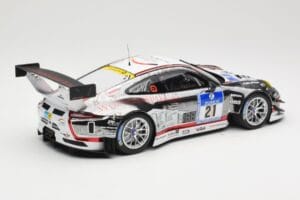Porsche 911 991.1 GT3 R #21 WTM Racing J. Stursberg / V. Krumbach 24h Nurburgring 2016 Minichamps 1:18 155166021 Metal — zdjęcie 2 z 6