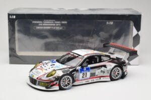 Porsche 911 991.1 GT3 R #21 WTM Racing J. Stursberg / V. Krumbach 24h Nurburgring 2016 Minichamps 1:18 155166021 Metal — zdjęcie 6 z 6