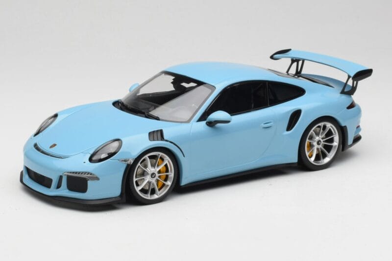 Porsche 911 991.1 GT3 RS Niebieski Matowe Felgi Minichamps 1:18 153066235 Metal