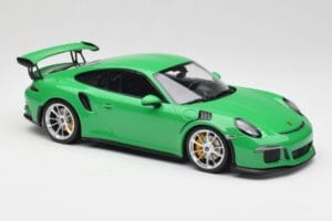Porsche 911 991.1 GT3 RS Lizard Zielony & Srebrne Felgi Minichamps 1:18 153066229 Metal — zdjęcie 4 z 6