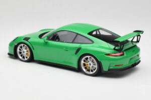 Porsche 911 991.1 GT3 RS Lizard Zielony & Srebrne Felgi Minichamps 1:18 153066229 Metal — zdjęcie 5 z 6