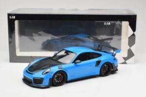 Porsche 911 991.2 GT2 RS Niebieski z Czarnymi Felgami Minichamps 1:18 155068308 Metal — zdjęcie 6 z 6